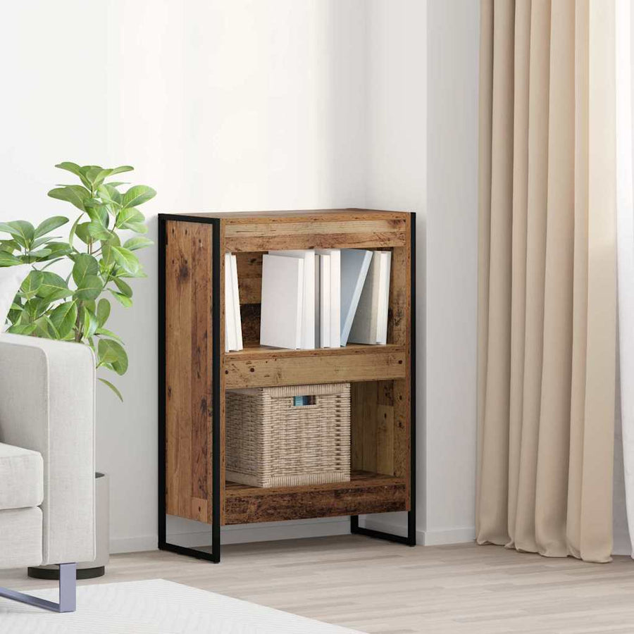 Boekenkast Oud Hout 80 x 30 x 155 cm Bewerkt hout