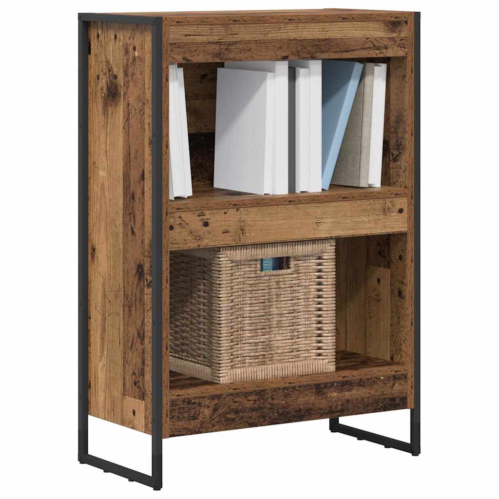 Boekenkast Oud Hout 80 x 30 x 155 cm Bewerkt hout