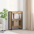 Boekenkast bewerkt hout 60x30x86,5 cm ambachtelijk eiken