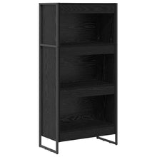 Boekenkast Zwart Eiken 80 x 30 x 155 cm Bewerkt hout