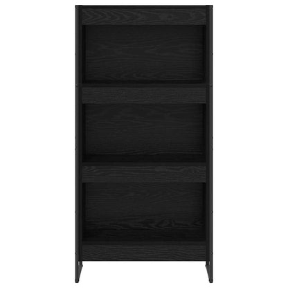 Boekenkast Zwart Eiken 80 x 30 x 155 cm Bewerkt hout