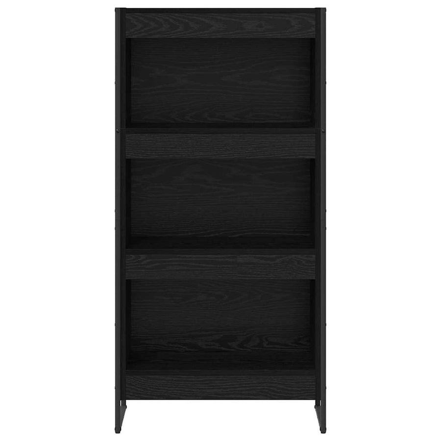 Boekenkast Zwart Eiken 80 x 30 x 155 cm Bewerkt hout