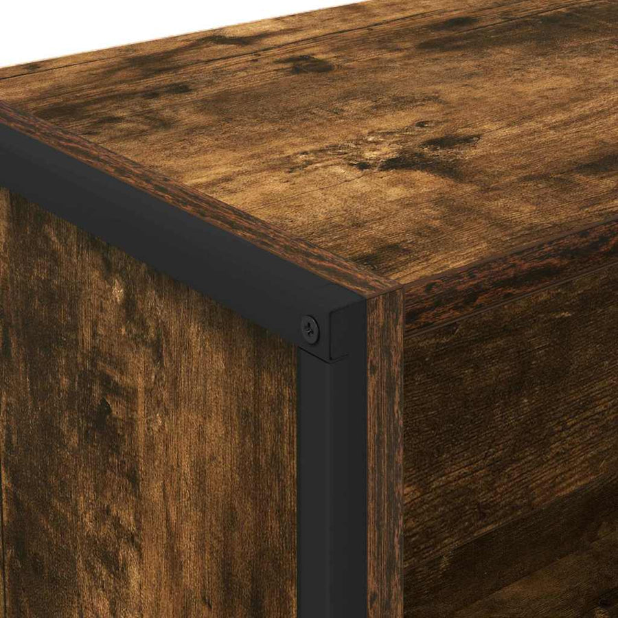 Boekenkast Rook Eik 80 x 30 x 155 cm Bewerkt hout