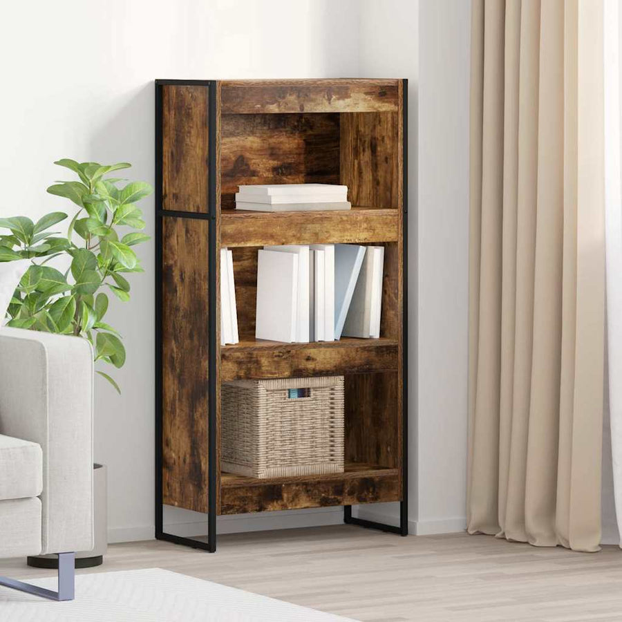 Boekenkast Rook Eik 80 x 30 x 155 cm Bewerkt hout