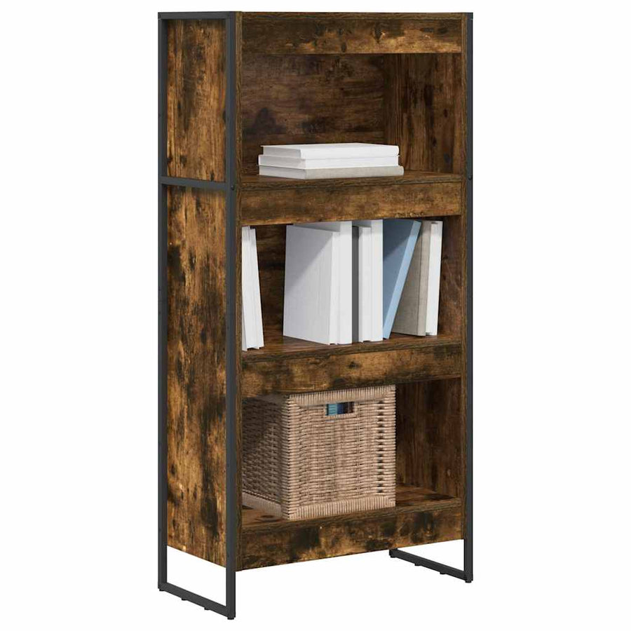 Boekenkast Rook Eik 80 x 30 x 155 cm Bewerkt hout