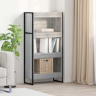Boekenkast 80x30x155 cm grijs bewerkt hout