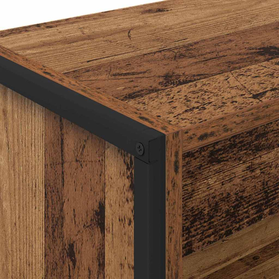 Boekenkast Oud Hout 80 x 30 x 155 cm Bewerkt hout