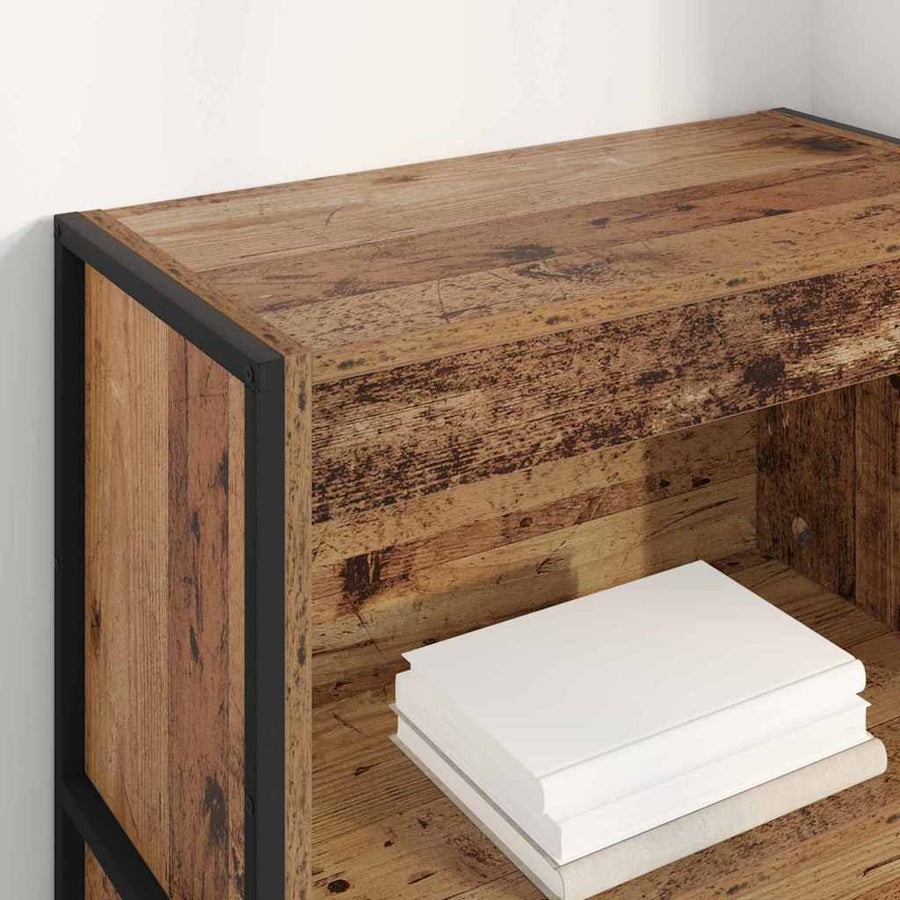 Boekenkast Oud Hout 80 x 30 x 155 cm Bewerkt hout