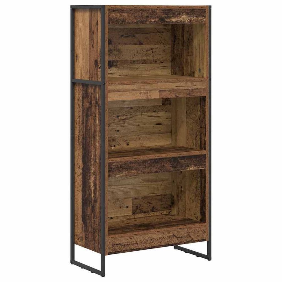 Boekenkast Oud Hout 80 x 30 x 155 cm Bewerkt hout