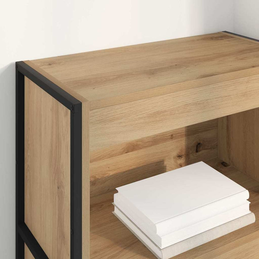 Boekenkast Ambachtelijk eiken 80 x 30 x 155 cm Bewerkt hout