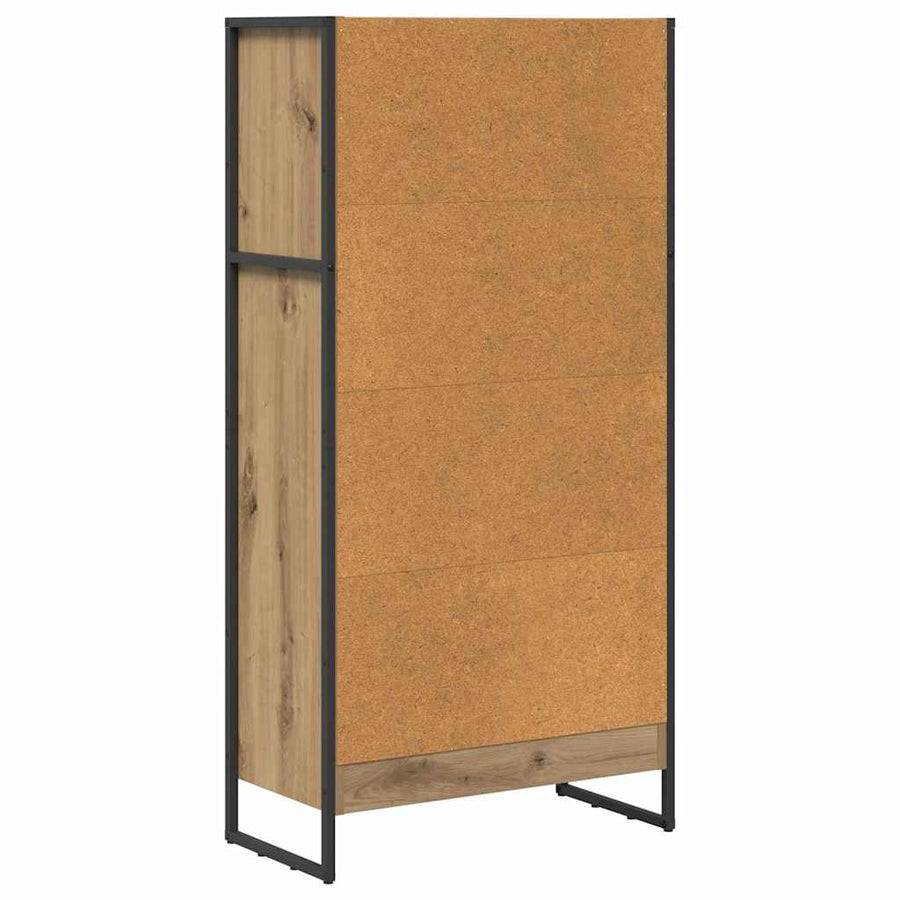Boekenkast Ambachtelijk eiken 80 x 30 x 155 cm Bewerkt hout