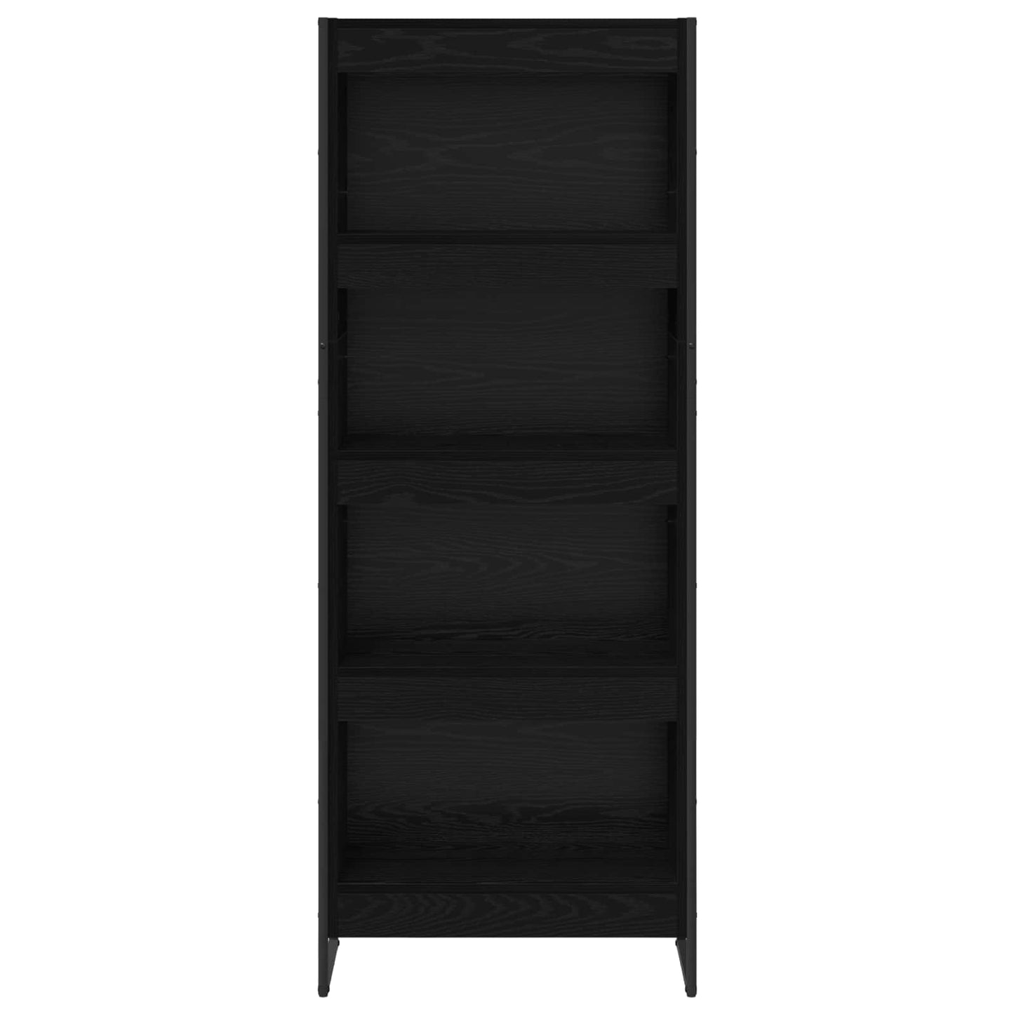 Boekenkast Zwart Eiken 80 x 30 x 155 cm Bewerkt hout