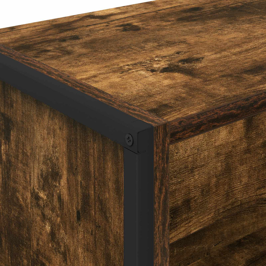 Boekenkast Rook Eik 80 x 30 x 155 cm Bewerkt hout