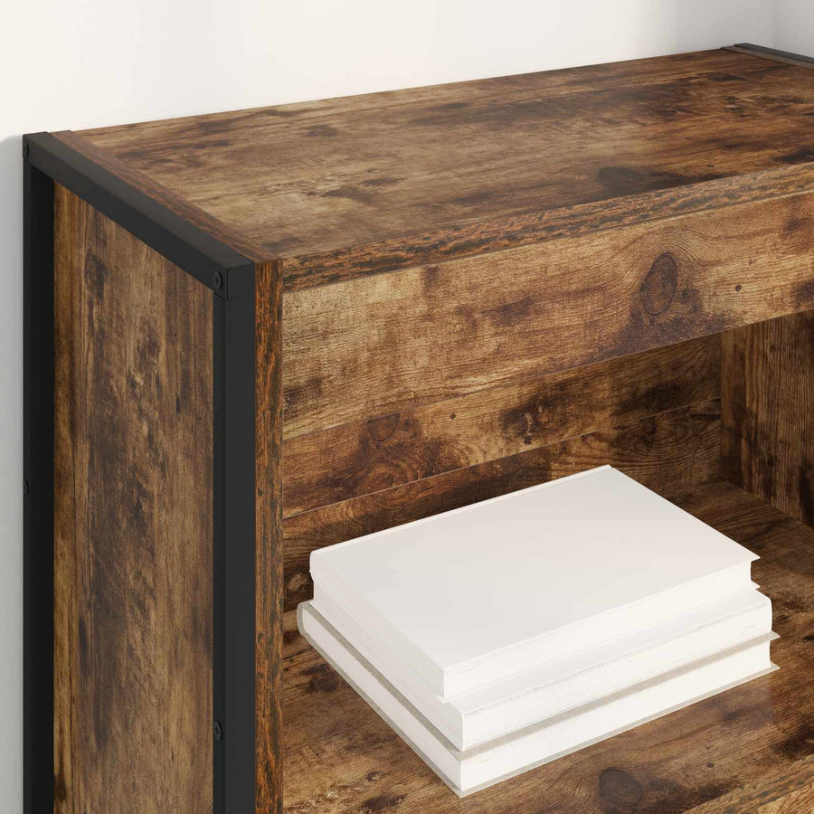 Boekenkast Rook Eik 80 x 30 x 155 cm Bewerkt hout