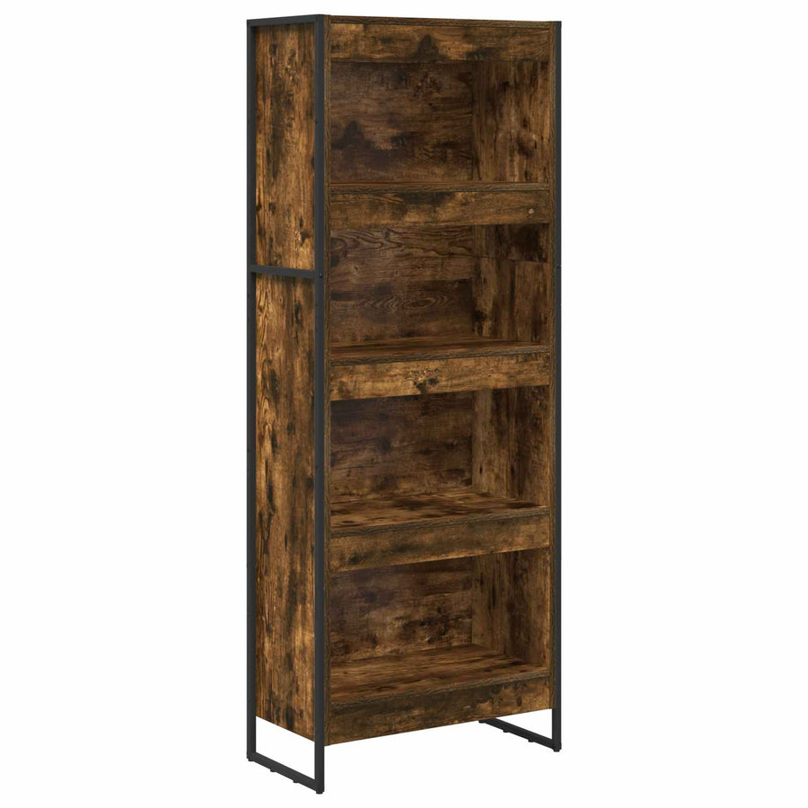 Boekenkast Rook Eik 80 x 30 x 155 cm Bewerkt hout