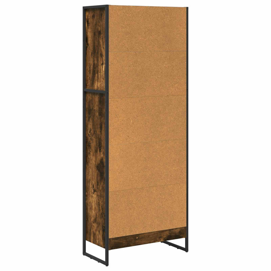Boekenkast Rook Eik 80 x 30 x 155 cm Bewerkt hout