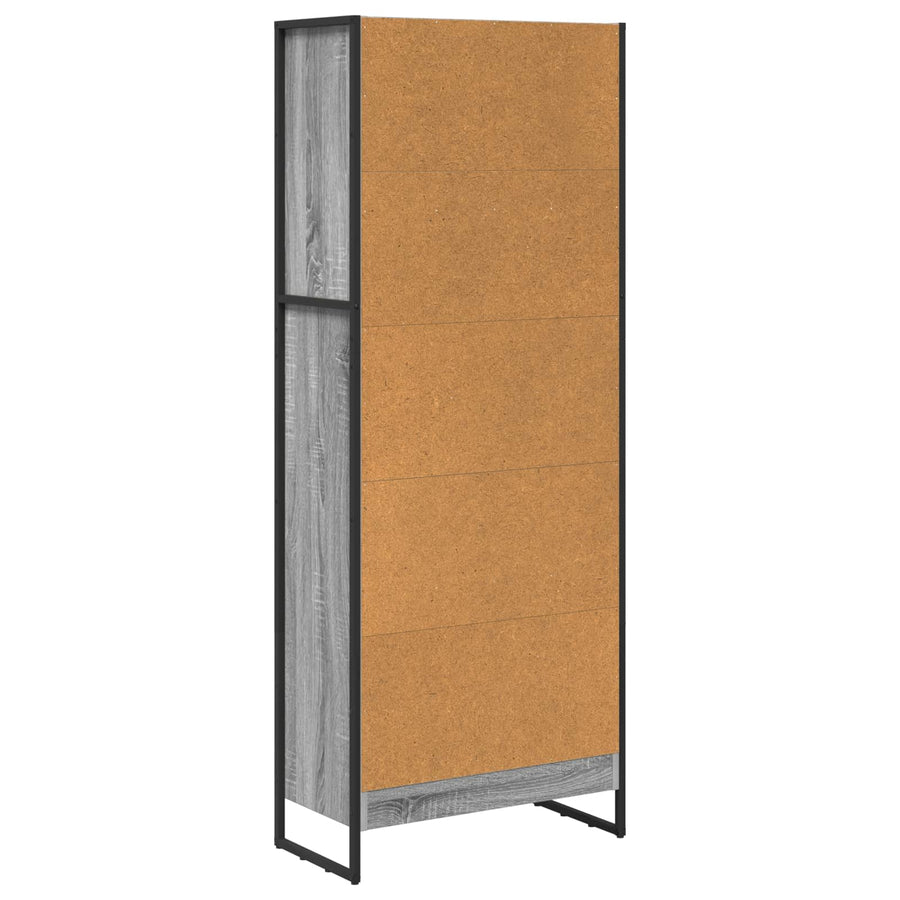 Boekenkast Grijs Sonoma 80 x 30 x 155 cm Bewerkt hout