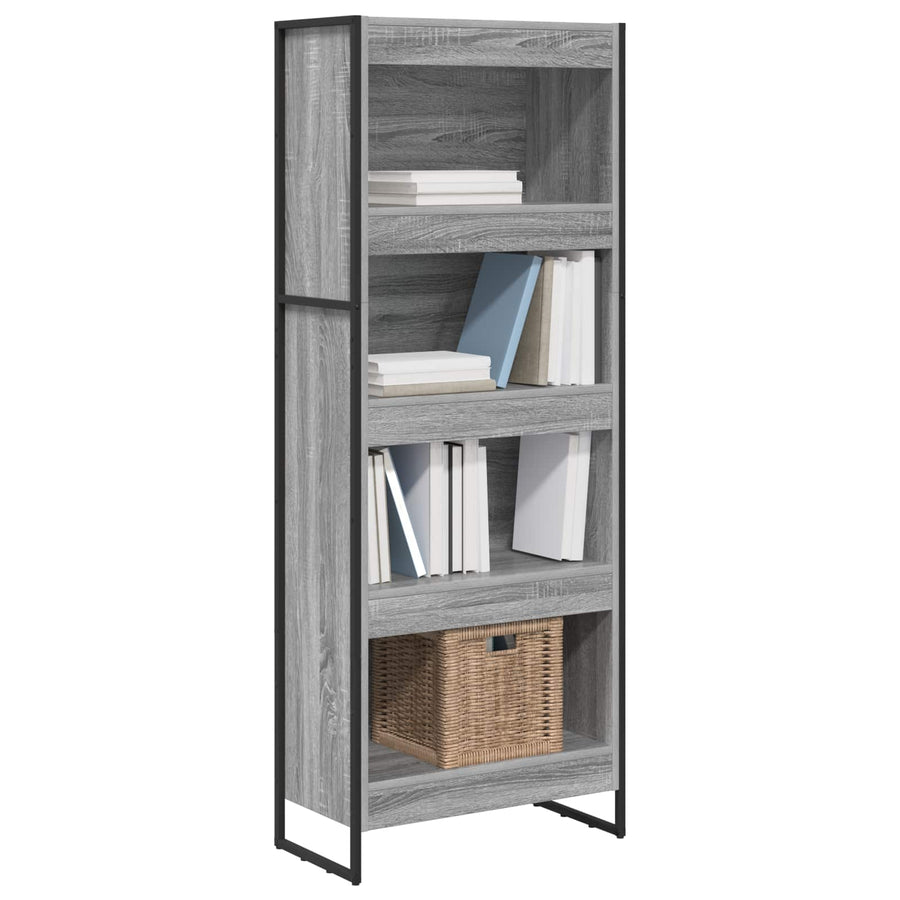 Boekenkast Grijs Sonoma 80 x 30 x 155 cm Bewerkt hout