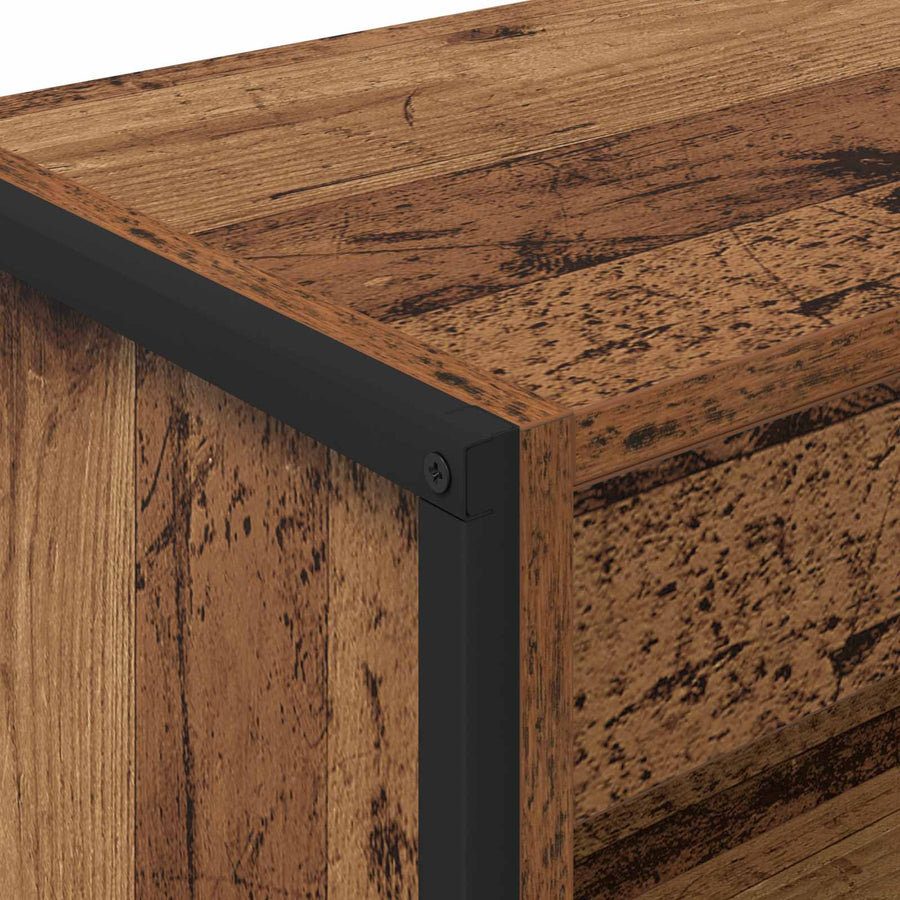 Boekenkast Oud Hout 80 x 30 x 155 cm Bewerkt hout