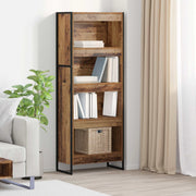 Boekenkast 80x30x155 cm bewerkt hout
