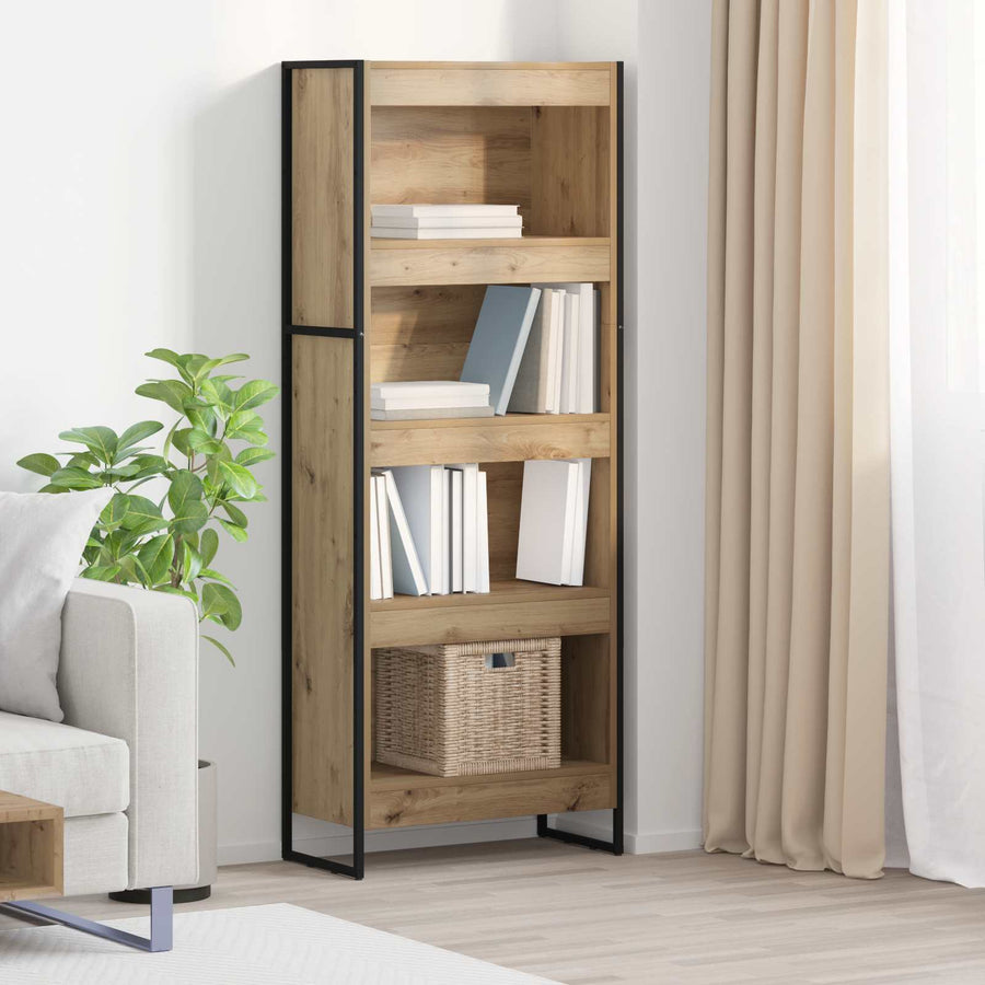 Boekenkast Ambachtelijk eiken 80 x 30 x 155 cm Bewerkt hout