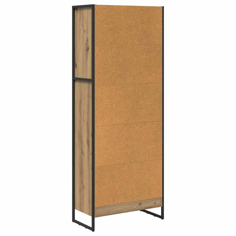 Boekenkast Ambachtelijk eiken 80 x 30 x 155 cm Bewerkt hout