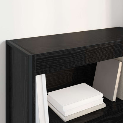 Boekenkast Zwart Eiken 80 x 30 x 155 cm Bewerkt hout