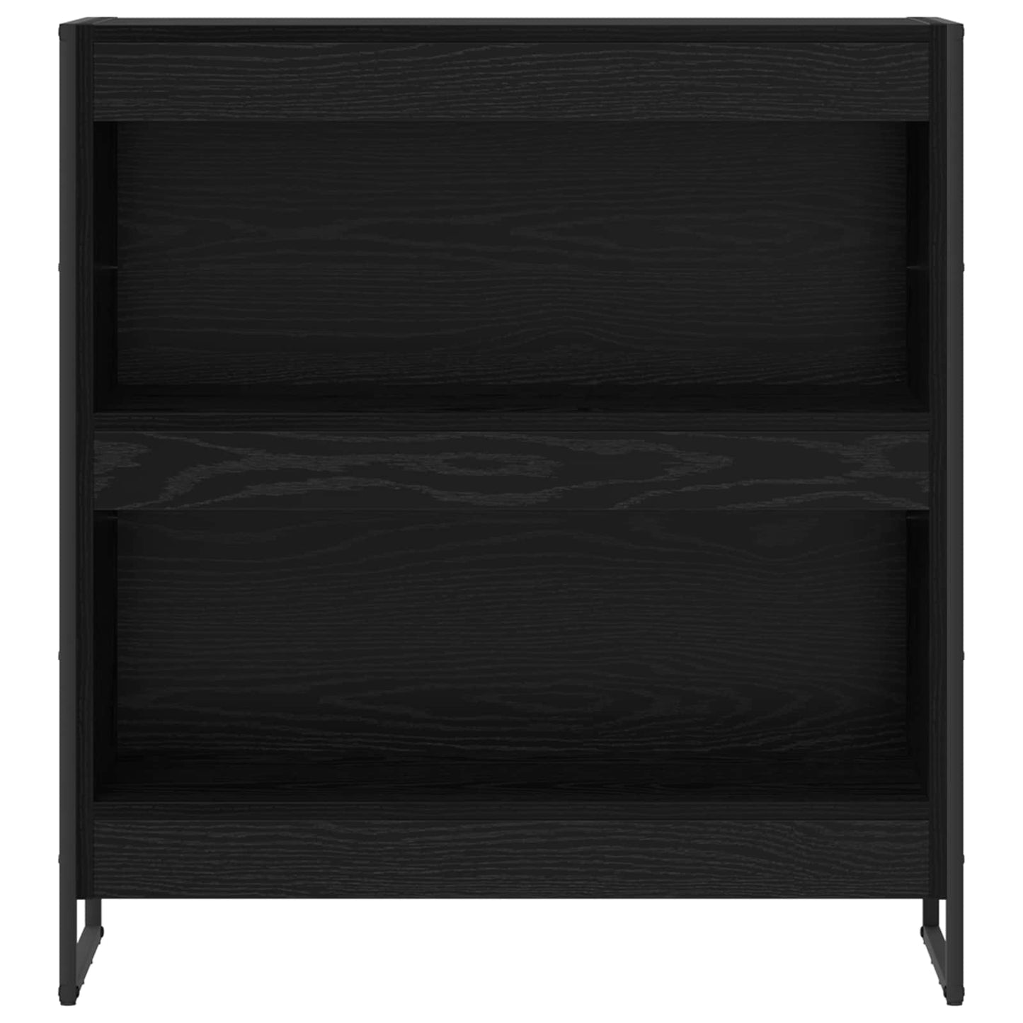 Boekenkast Zwart Eiken 80 x 30 x 155 cm Bewerkt hout