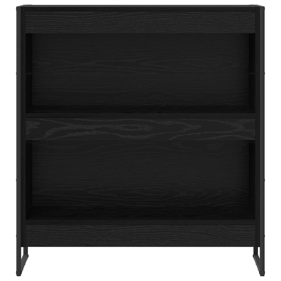 Boekenkast Zwart Eiken 80 x 30 x 155 cm Bewerkt hout