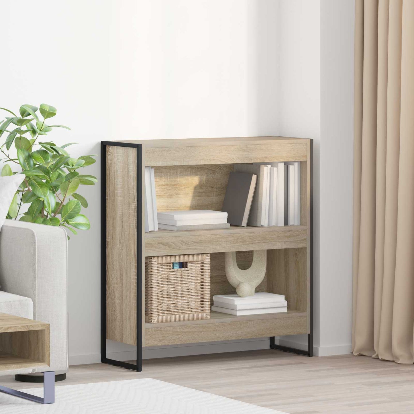 Boekenkast Sonoma 80 x 30 x 155 cm Bewerkt hout