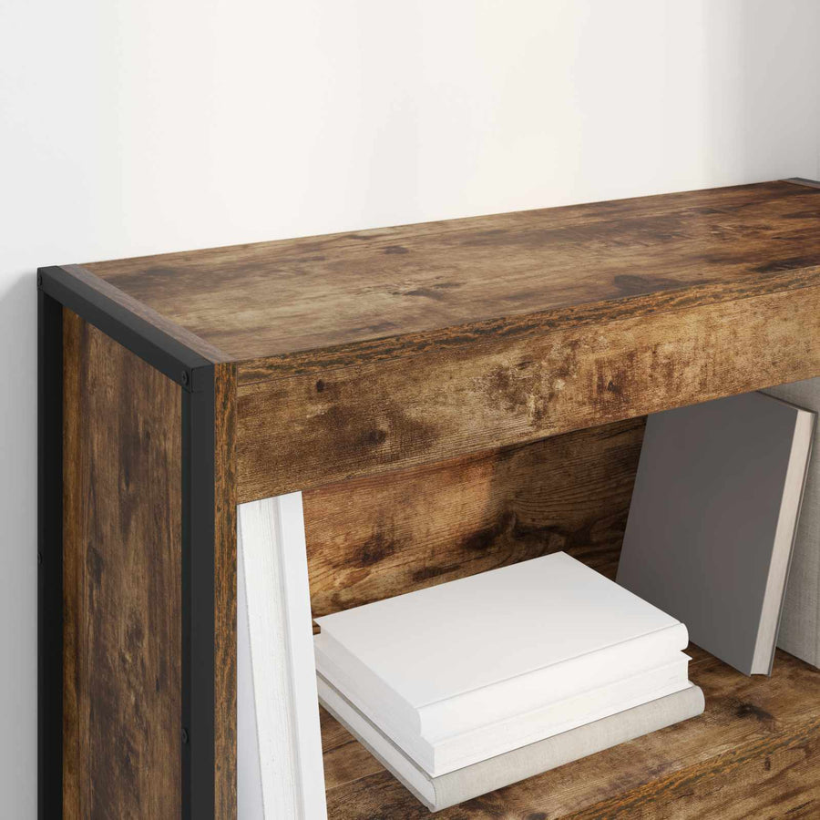 Boekenkast Rook Eik 80 x 30 x 155 cm Bewerkt hout