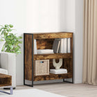Boekenkast 80x30x86,5 cm bewerkt hout rook eik