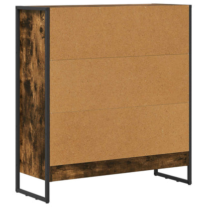 Boekenkast Rook Eik 80 x 30 x 155 cm Bewerkt hout