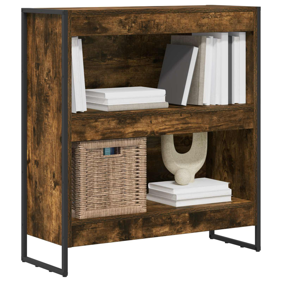 Boekenkast Rook Eik 80 x 30 x 155 cm Bewerkt hout