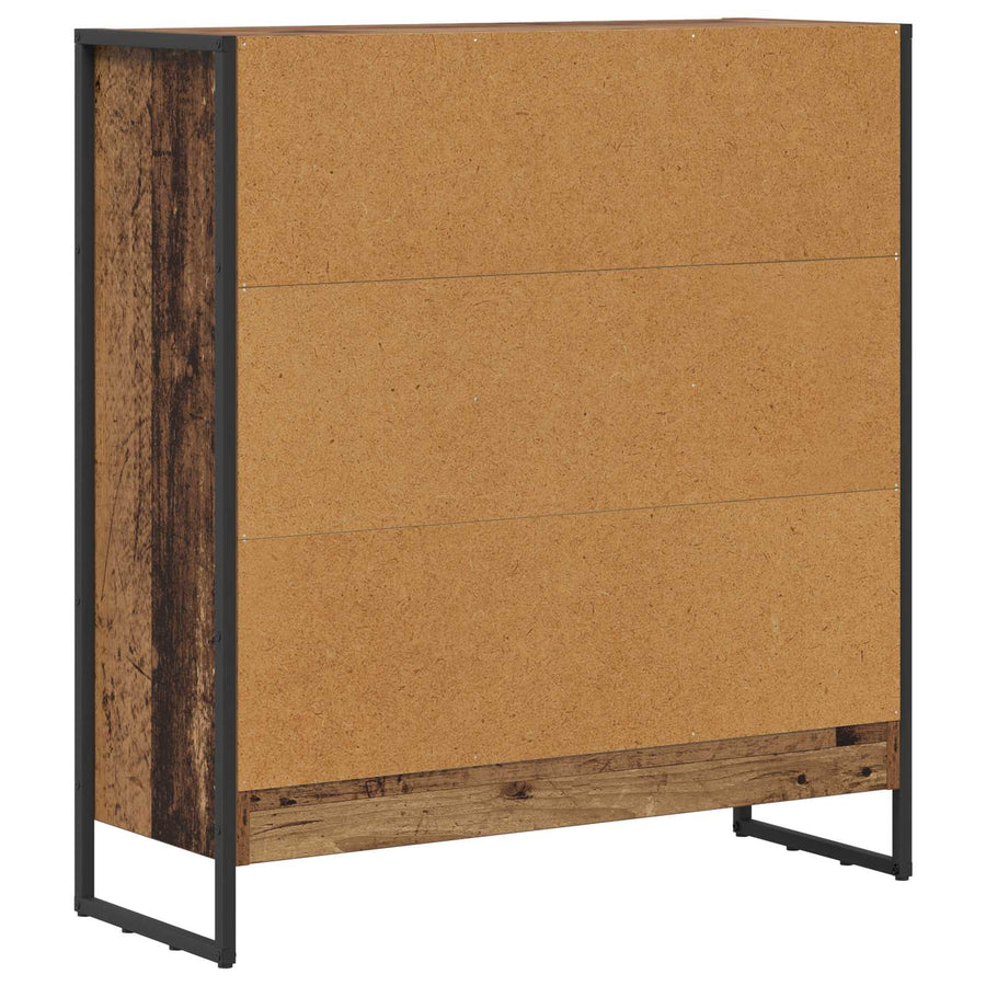 Boekenkast Oud Hout 80 x 30 x 155 cm Bewerkt hout
