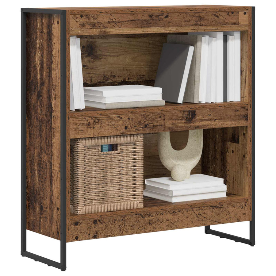 Boekenkast Oud Hout 80 x 30 x 155 cm Bewerkt hout