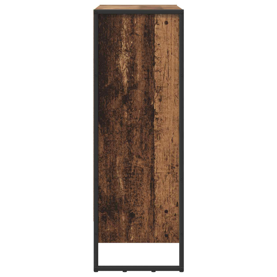 Boekenkast Oud Hout 80 x 30 x 155 cm Bewerkt hout