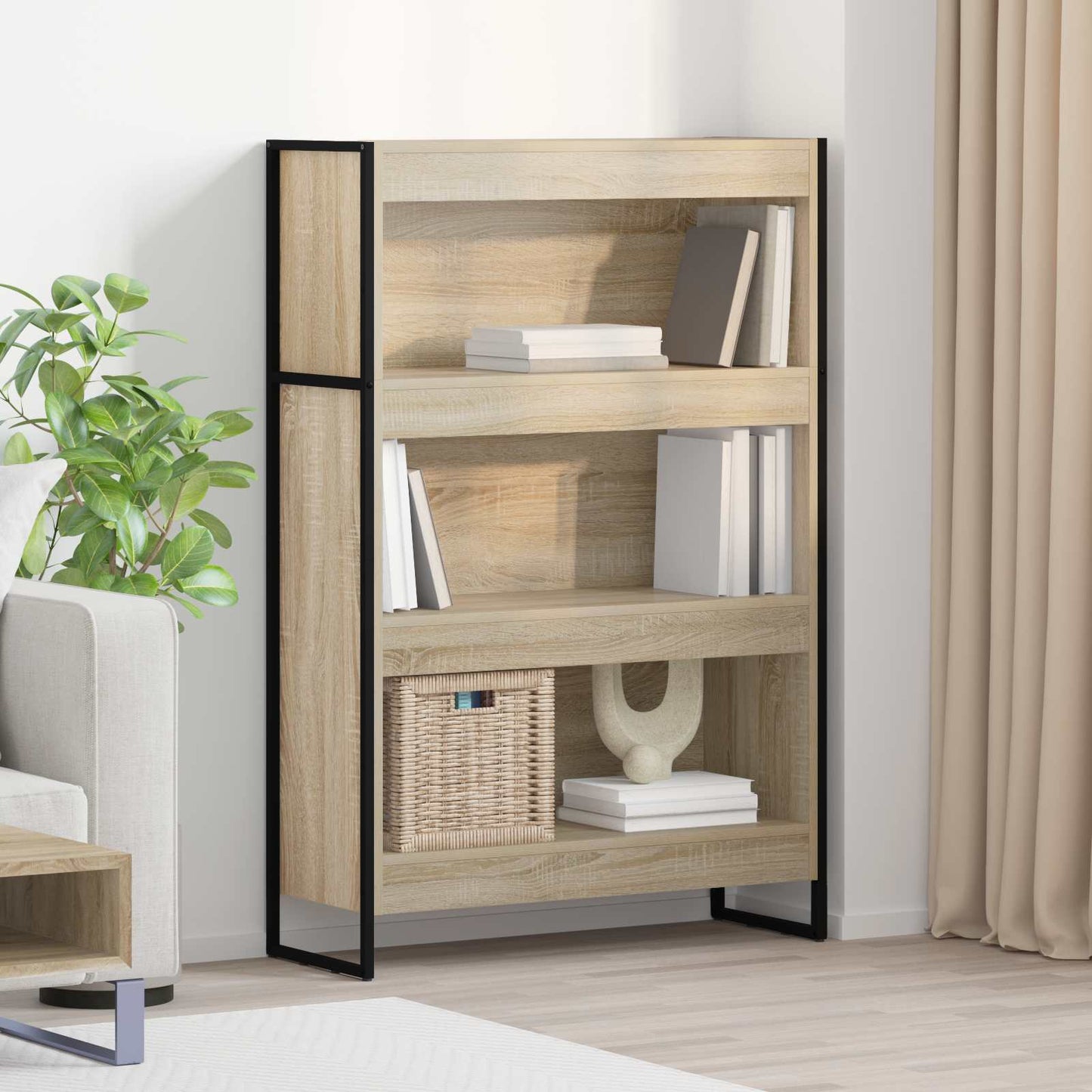 Boekenkast Sonoma 80 x 30 x 155 cm Bewerkt hout