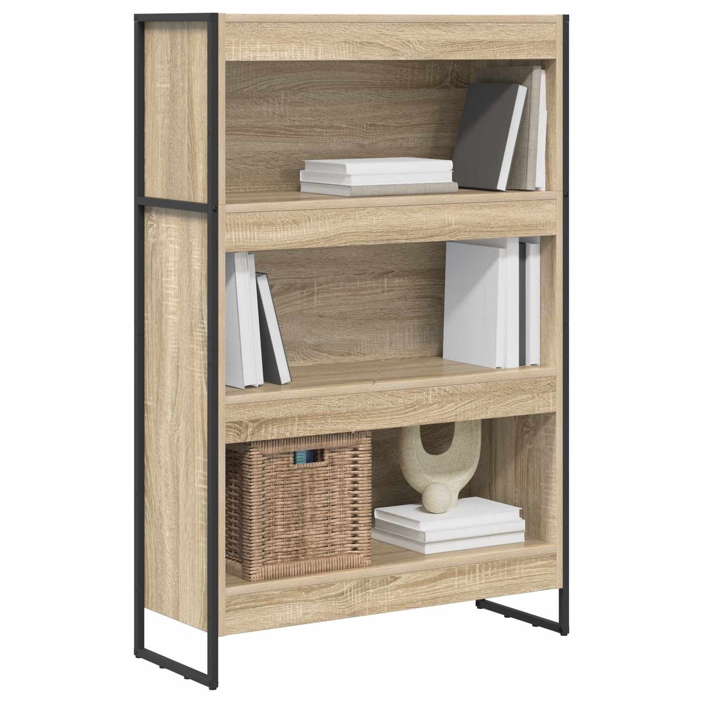 Boekenkast Sonoma 80 x 30 x 155 cm Bewerkt hout