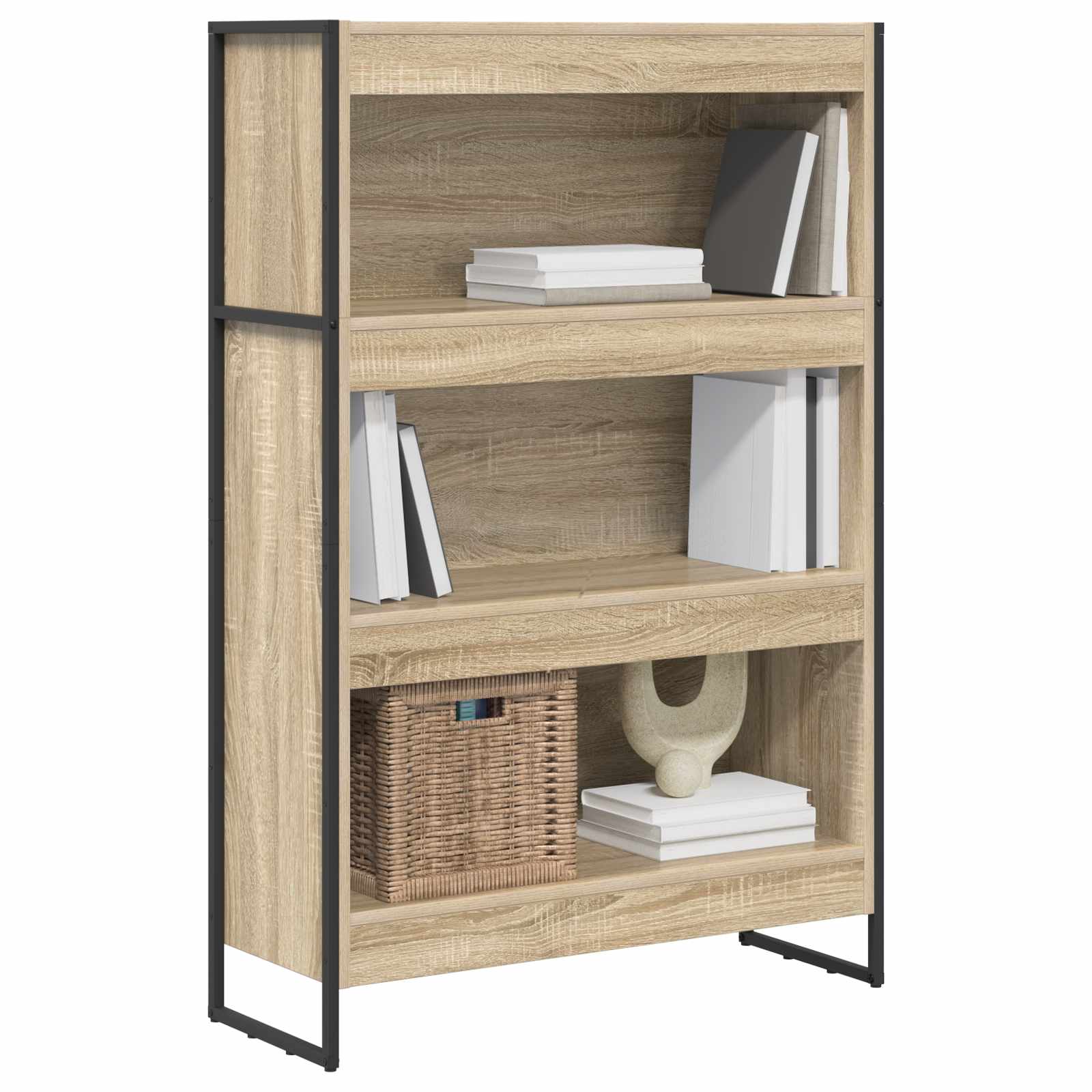 Boekenkast Sonoma 80 x 30 x 155 cm Bewerkt hout