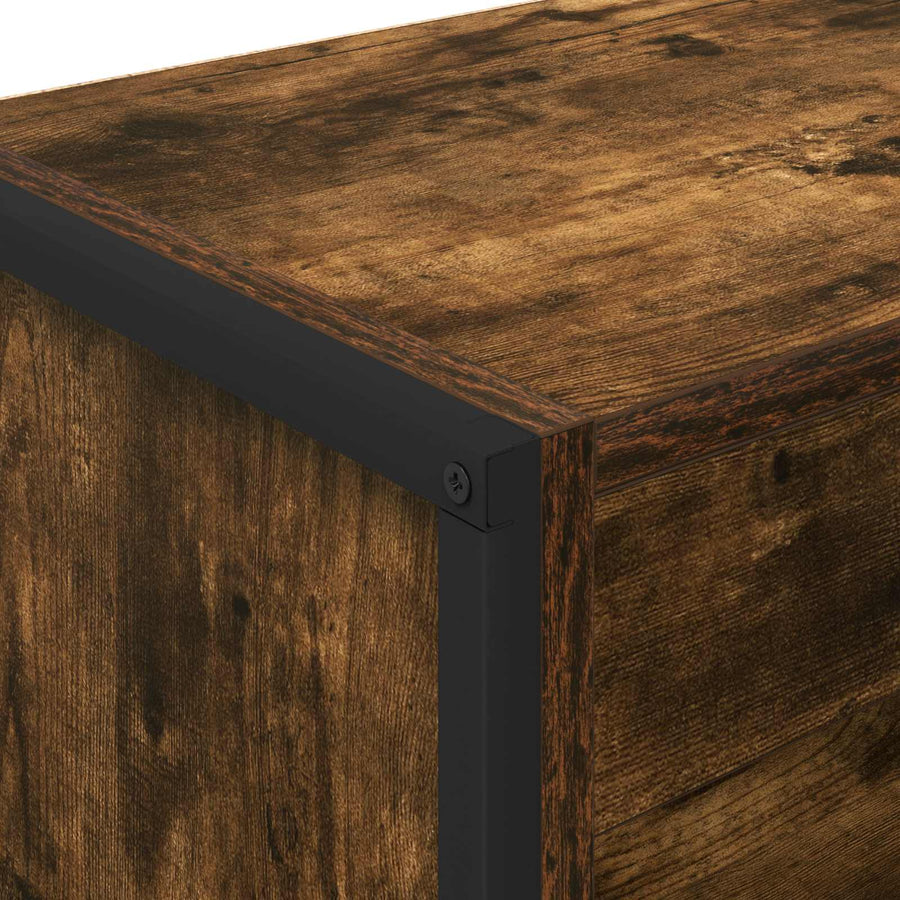 Boekenkast Rook Eik 80 x 30 x 155 cm Bewerkt hout