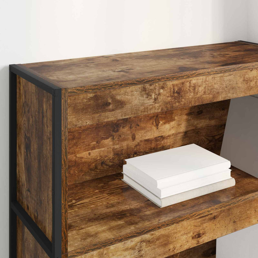 Boekenkast Rook Eik 80 x 30 x 155 cm Bewerkt hout