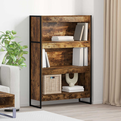 Boekenkast Rook Eik 80 x 30 x 155 cm Bewerkt hout