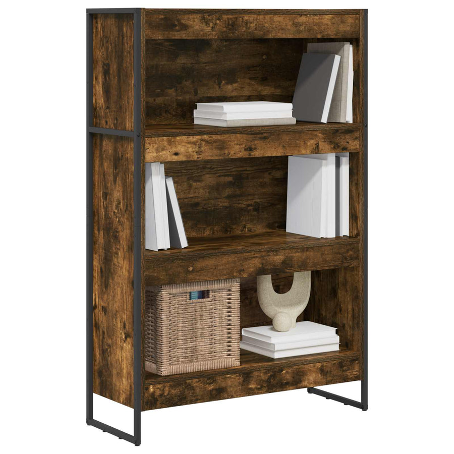 Boekenkast Rook Eik 80 x 30 x 155 cm Bewerkt hout