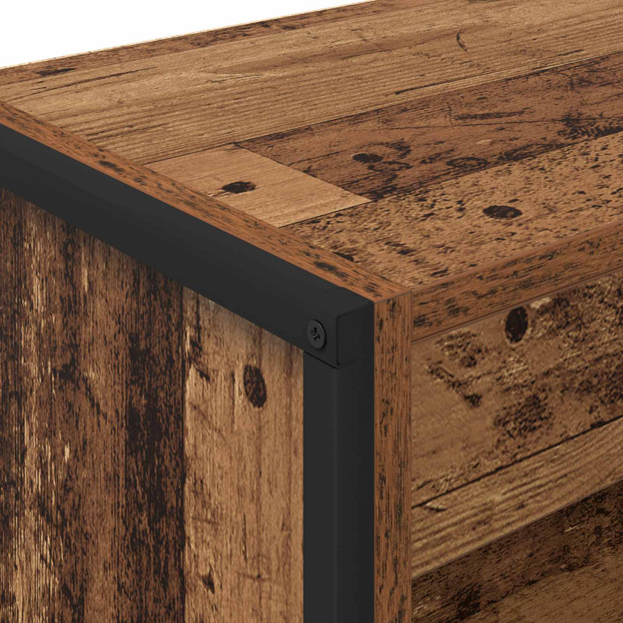 Boekenkast Oud Hout 80 x 30 x 155 cm Bewerkt hout