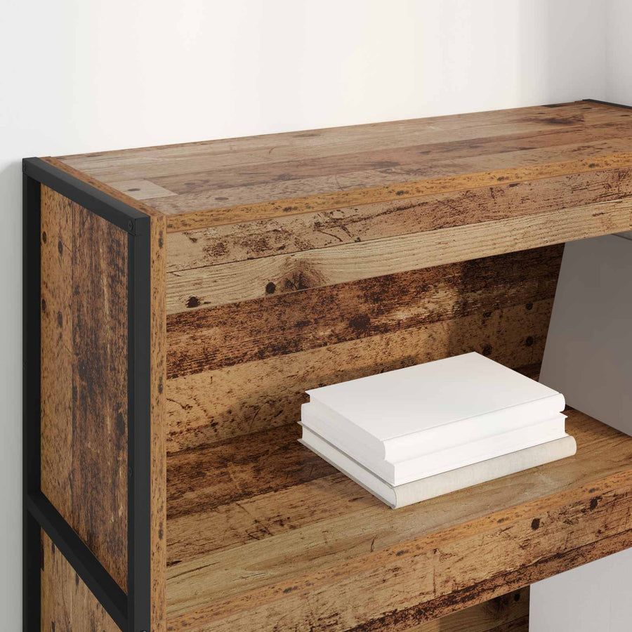Boekenkast Oud Hout 80 x 30 x 155 cm Bewerkt hout