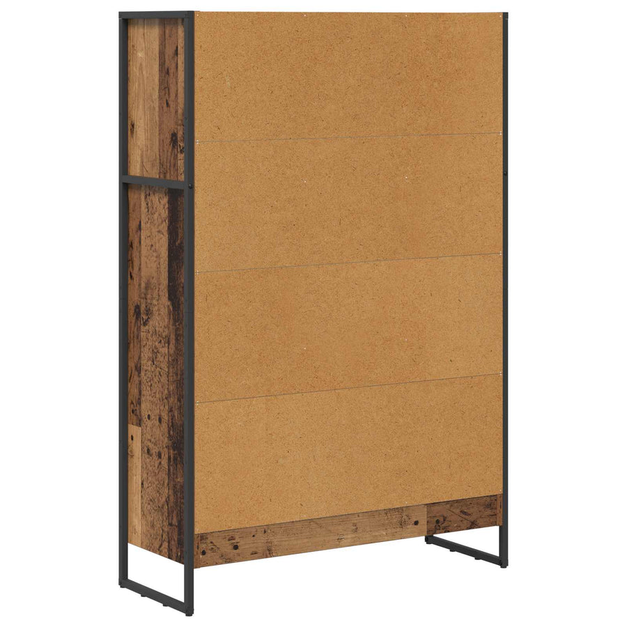 Boekenkast Oud Hout 80 x 30 x 155 cm Bewerkt hout