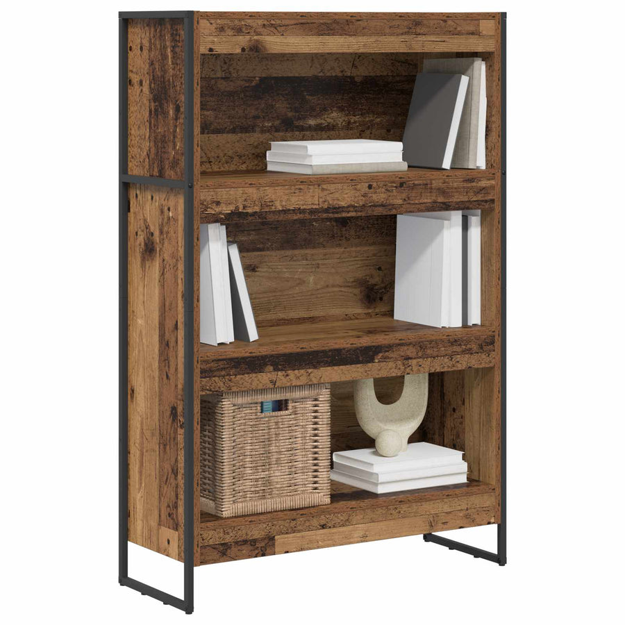 Boekenkast Oud Hout 80 x 30 x 155 cm Bewerkt hout