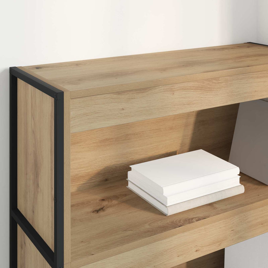 Boekenkast Ambachtelijk eiken 80 x 30 x 155 cm Bewerkt hout