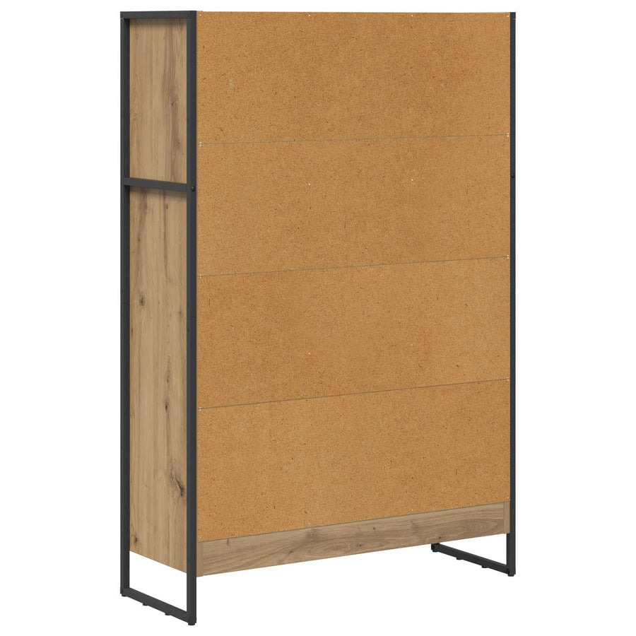 Boekenkast Ambachtelijk eiken 80 x 30 x 155 cm Bewerkt hout